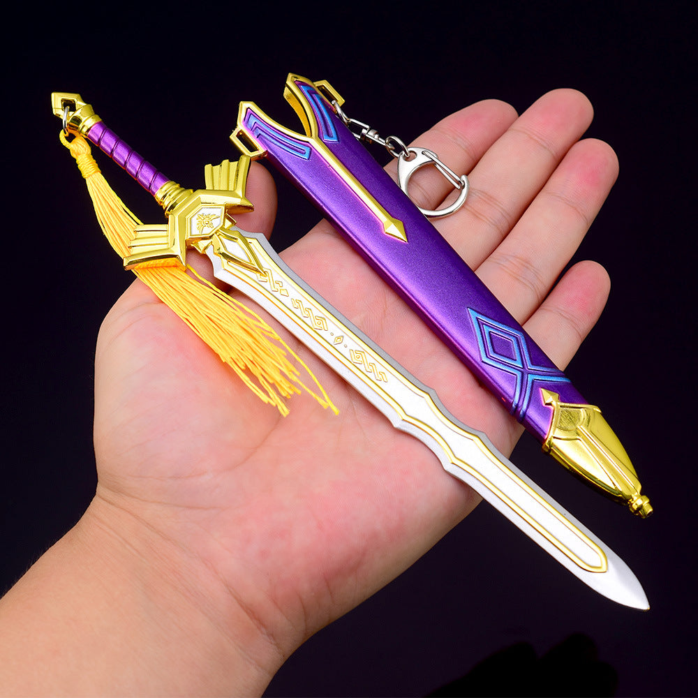 nakorara ゼルダの伝説 王家の両手剣 22cm ダイキャスト製　ミニチュア　レプリカ　合金製　装備品　武器レプリカ　おもちゃ ゼルダの伝説 ゼルダの伝説 ティアーズ オブ ザ キングダム ゼルダの伝説トワイライトプリンセス ゼルダの伝説 マスターソード マスターソード