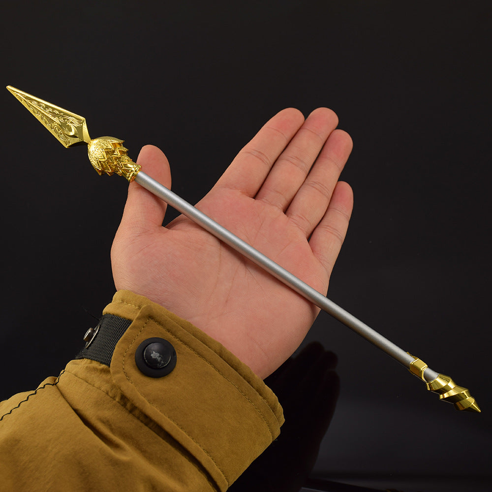 Nakorara 中国大ヒット　中国のアニメ映画「哪吒之魔童閙海」（ナタ2）　30cm　長柄武器　ミニチュア　アクセサリー　キーホルダー　武器ファンム向け　工芸品