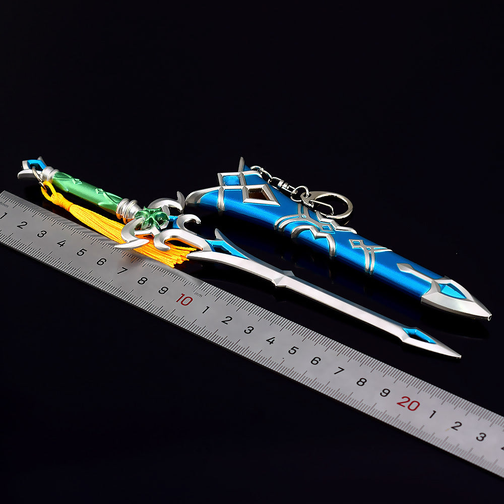 Nakorara ゼルダの伝説 ゾーラの大剣 ミニチュア　ブレスオブザワイルド　ダイキャスト製　おもちゃ　武器レプリカ　卓上装備品　イベント　武器モデル　塗装済み可動フィギュア