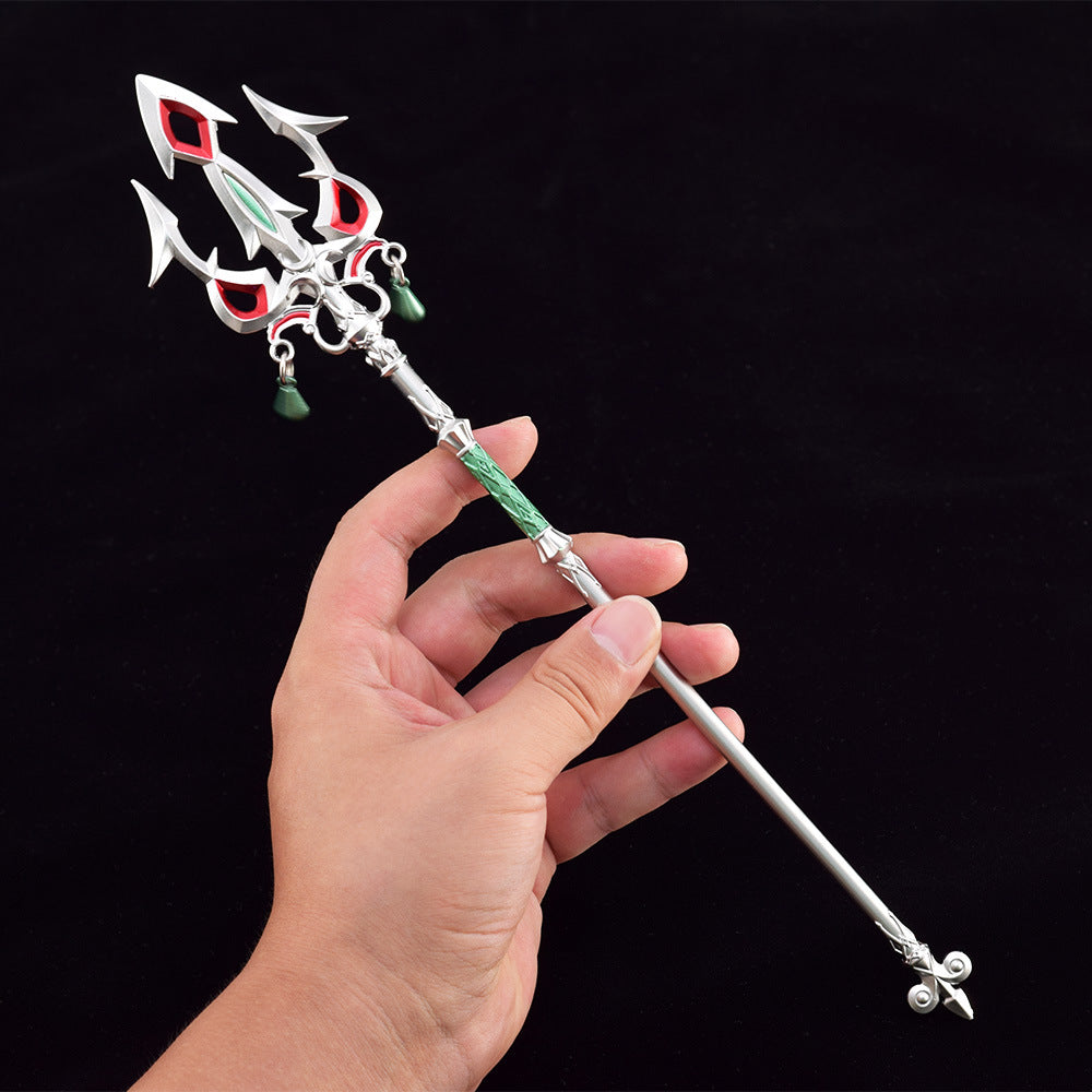 Nakorara　ゼルダの伝説　光鱗の槍　22cm　30cm　ブレワイ武器　ダイキャスト製　おもちゃ　武器レプリカ　卓上装備品　イベント　武器モデル　塗装済み可動フィギュア