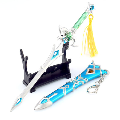 Nakorara ゼルダの伝説 ゾーラの大剣 ミニチュア　ブレスオブザワイルド　ダイキャスト製　おもちゃ　武器レプリカ　卓上装備品　イベント　武器モデル　塗装済み可動フィギュア