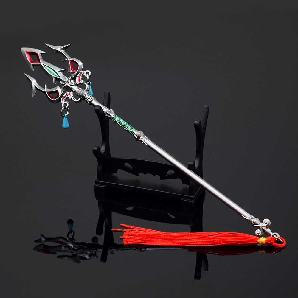 Nakorara　ゼルダの伝説 光鱗の槍 22cm　ミニチュア　ダイキャスト製　豪華　おもちゃ　キーホルダー　フィギュアスケート　武器レプリカ