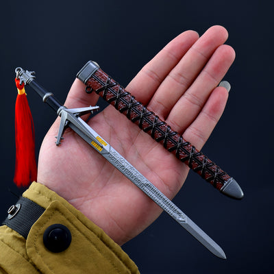 Nakorara　ウィッチャー3　22cm　アロンダイトの剣　ダイキャスト製　銀の剣　最高の剣　ウィッチャーの銀の剣　ミニチュア　武器モデル　アクセサリー　装備品