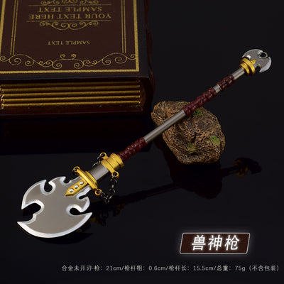 Nakorara　ミニチュア　ゼルダ　獣神の槍　22cm　　ブレワイ武器　ダイキャスト製　おもちゃ　武器レプリカ　卓上装備品　イベント　武器モデル　塗装済み可動フィギュア
