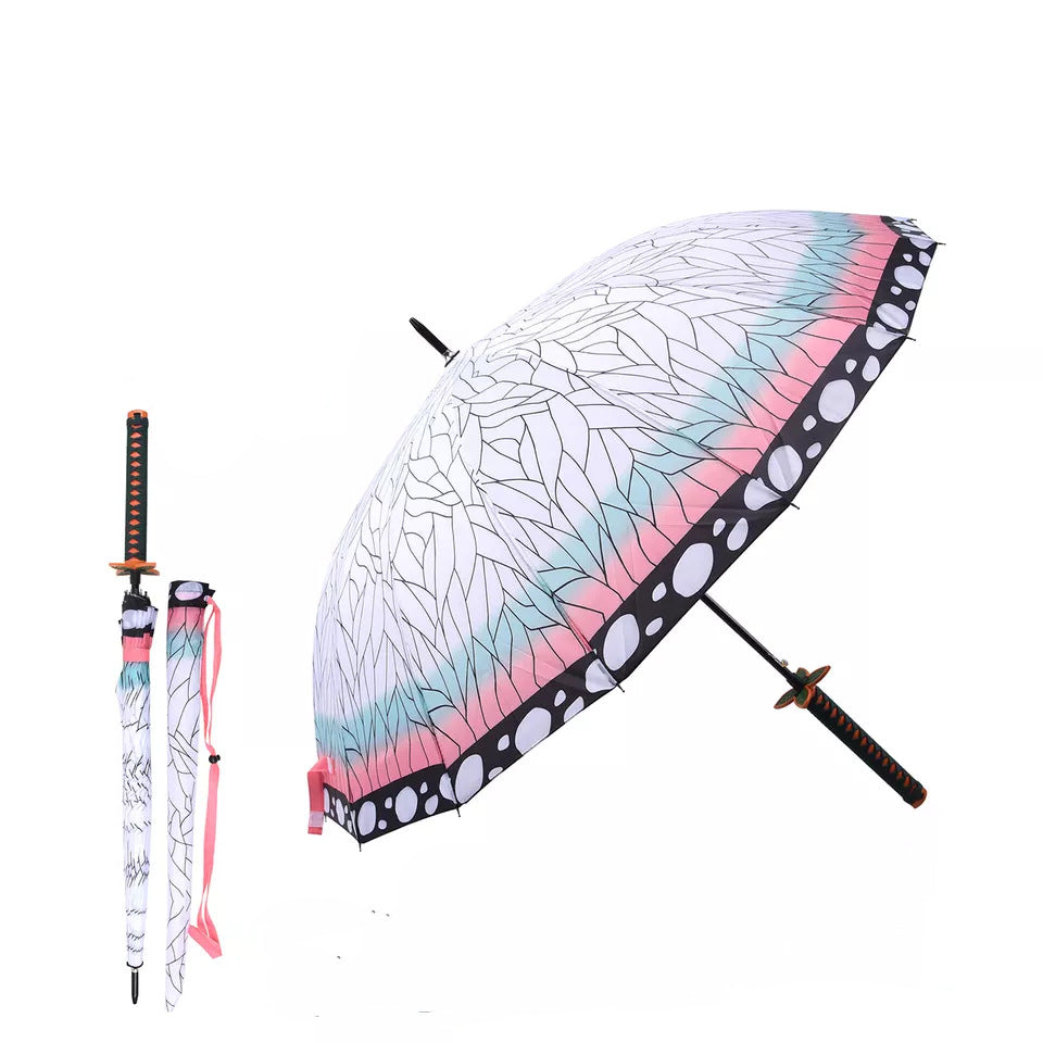 Nakorara　鬼滅の刃 無限城編　 炭治郎　我妻 善逸　Umbrella 　戦国　 カバー付き 冨岡 義勇　杏寿郎　胡蝶 しのぶ　無一郎　傘　長傘　100㎝　コスプレ道具　二次会/周年記念　アクセサリー　