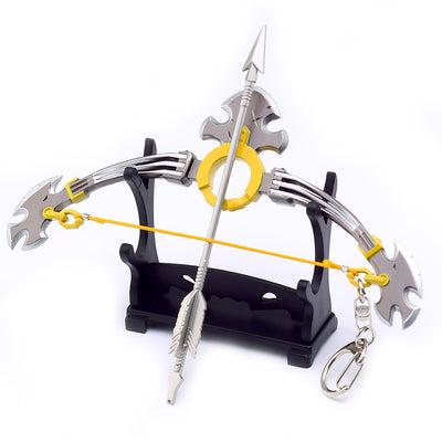 Nakorara　ゼルダの伝説　獣神の弓　15cm　キーホルダー　ブレワイ武器　ダイキャスト製　おもちゃ　武器レプリカ　卓上装備品　イベント　武器モデル　塗装済み可動フィギュア
