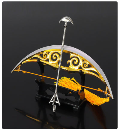 Nakorara ゼルダの伝説 光の弓矢 15cm ブレワイ武器　工芸品　ミニチュア　1/6スケール　ダイキャスト製　おもちゃ　武器レプリカ　卓上装備品　イベント　武器モデル　塗装済み可動フィギュア