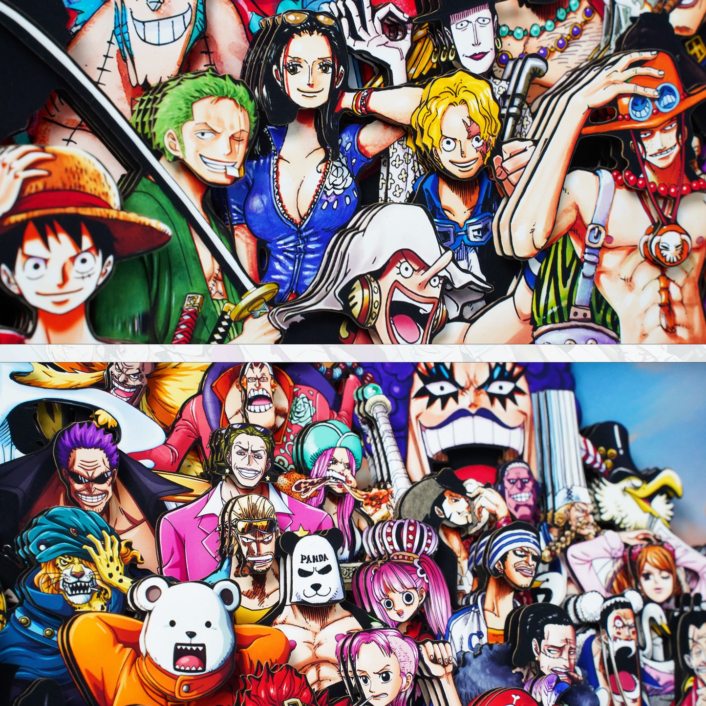 Nakorara ワンピース　ルフィ　ロロノア・ゾロ3Dぷズル　ONE PIECE　海賊王　アクセサリー　おもちゃ　アニメ立体画　掛け軸 フィギュア　プレゼント　デザイン　お部屋の飾りやプレゼントにも最適で　