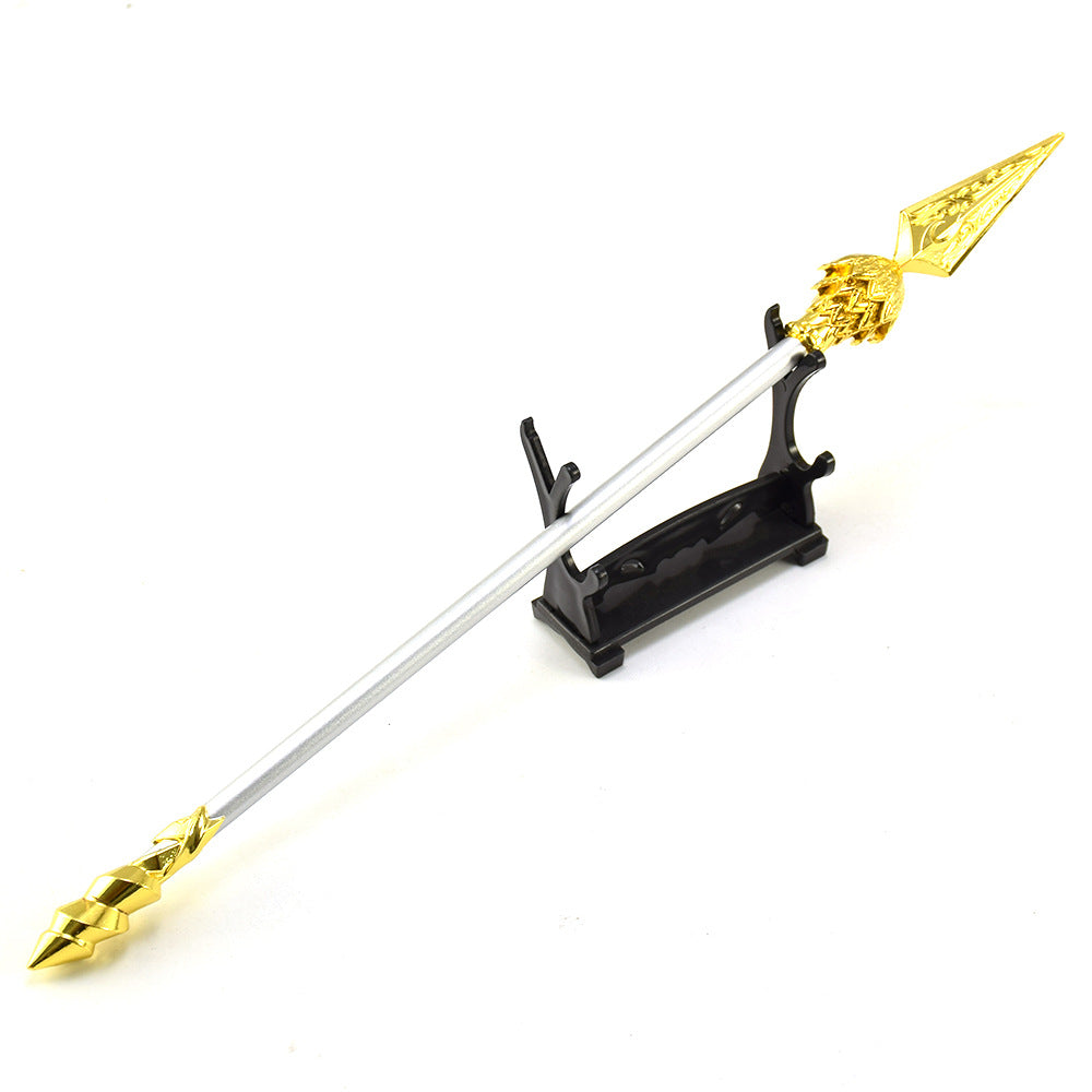 Nakorara 中国大ヒット　中国のアニメ映画「哪吒之魔童閙海」（ナタ2）　30cm　長柄武器　ミニチュア　アクセサリー　キーホルダー　武器ファンム向け　工芸品