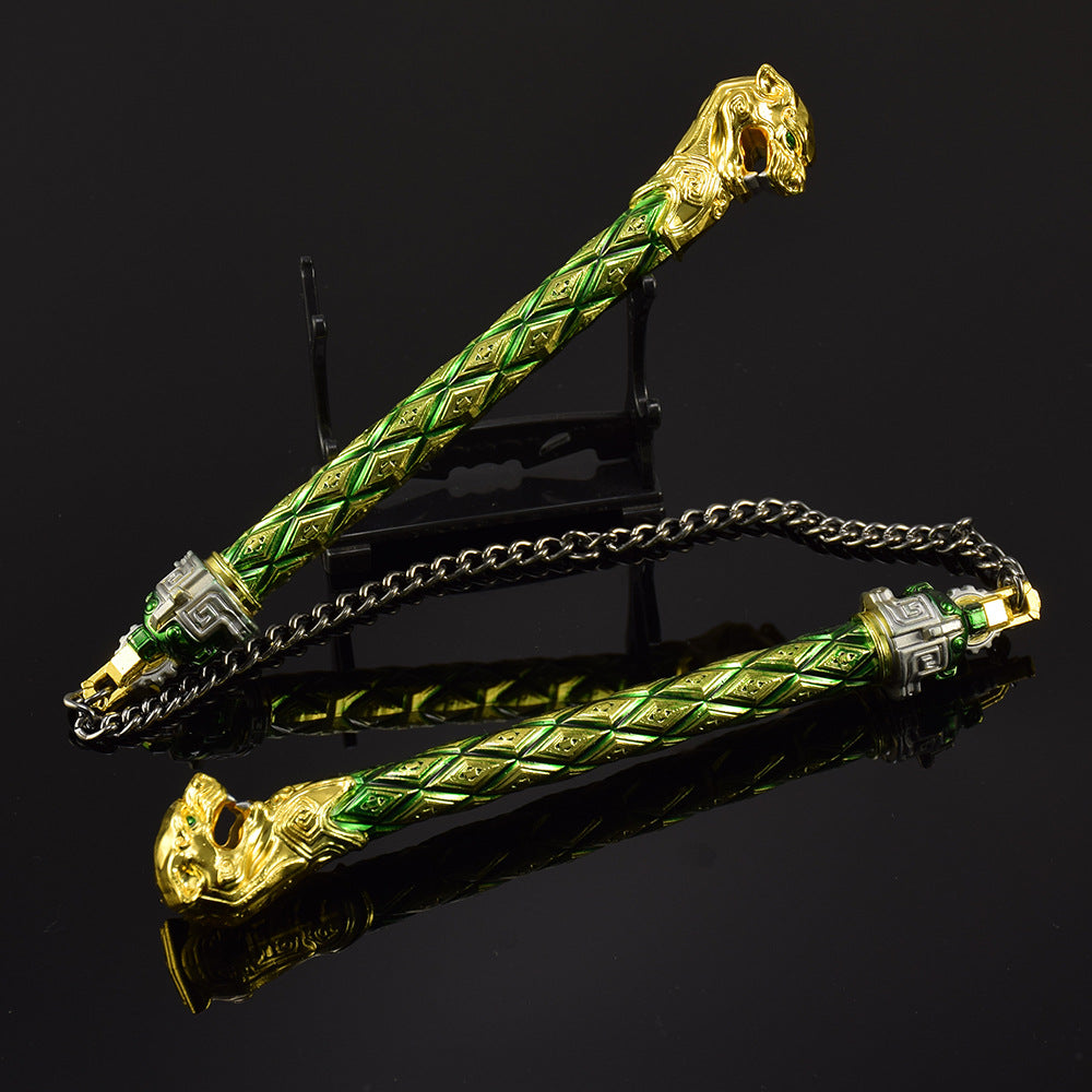 Nakorara NARAKA: BLADEPOINT mini武器　ヌンチャク 60cm　ヌンチャク・三節棍 ダイキャスト製　武器レプリカ　装備品　手遊び　おもちゃ