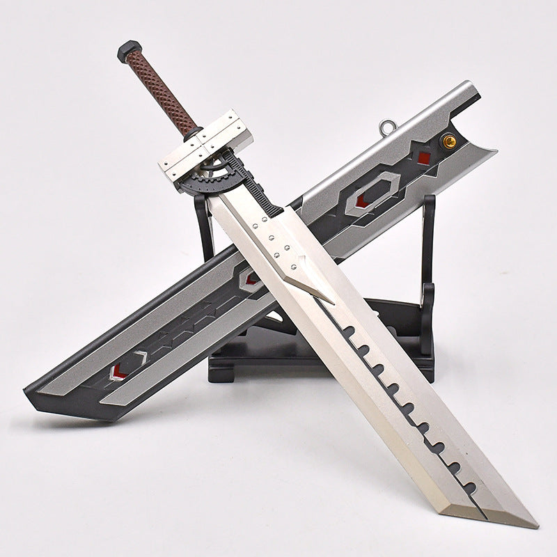 Nakorara　FF7 ファイナルファンタジー　バスターソード   クラウドの愛剣　西洋の大剣　 巨大な片刃両手剣　キーホルダー　ミニチュア　武器モデル　おもちゃ　武器ファン