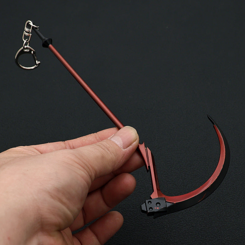 Nakorara 新世紀エヴァンゲリオン 鎌 18cm ミニチュア　赤色　ダイキャスト製　キーホルダー　ロンギヌスの槍(エヴァ)  聖遺物「ロンギヌスの槍」 EVAや使徒