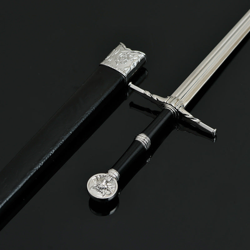 Nakorara ウィッチャー3 ワイルドハント　銀剣　 22cm 　ダイキャスト製　ミニチュア　武器モデル　アクセサリー　萌えグッズ　The Witcher 3: Wild Hunt