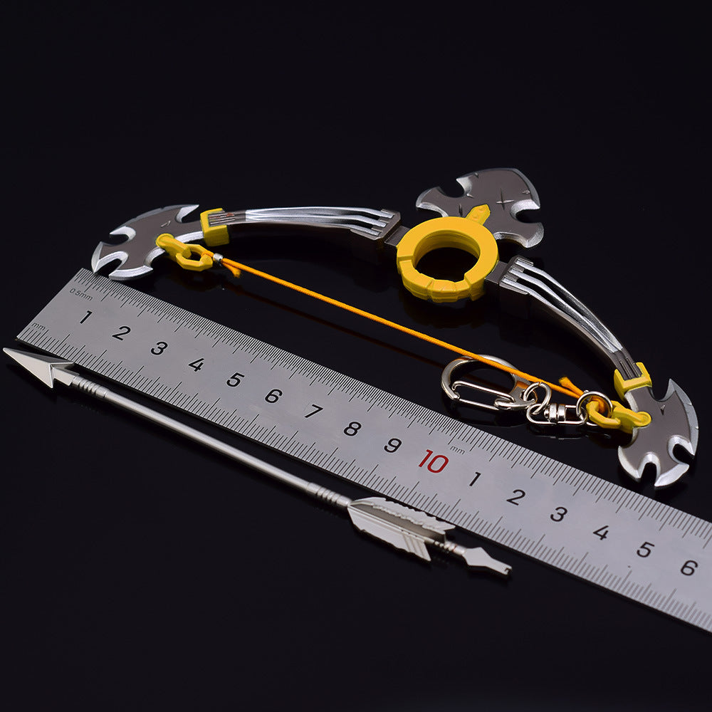 Nakorara　ゼルダの伝説　獣神の弓　15cm　キーホルダー　ブレワイ武器　ダイキャスト製　おもちゃ　武器レプリカ　卓上装備品　イベント　武器モデル　塗装済み可動フィギュア