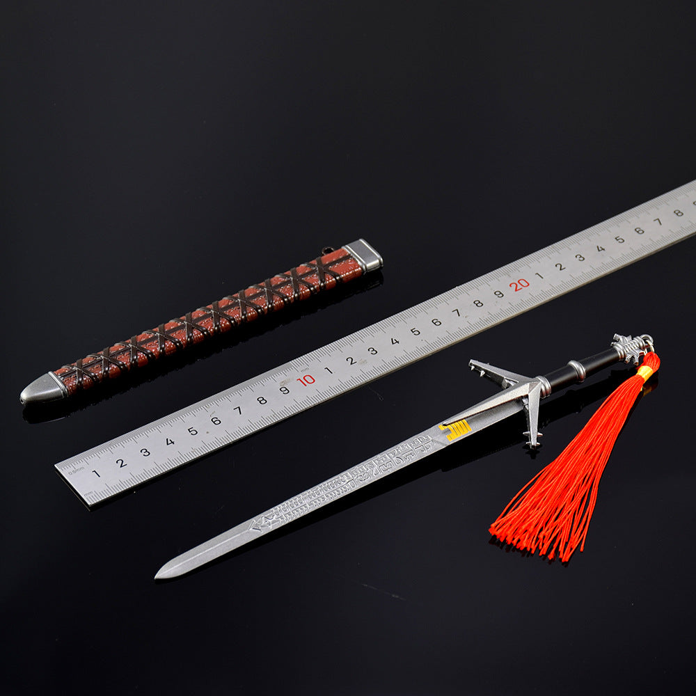 Nakorara　ウィッチャー3　22cm　アロンダイトの剣　ダイキャスト製　銀の剣　最高の剣　ウィッチャーの銀の剣　ミニチュア　武器モデル　アクセサリー　装備品
