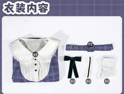 Nakorara　  BanG Dream! アヴェ ムジカ Ave Mujica  若葉睦 チェック柄ワンピース チェックスカート コスプレ衣装　舞台服 洋服風 バンドリ！ ハロウィン