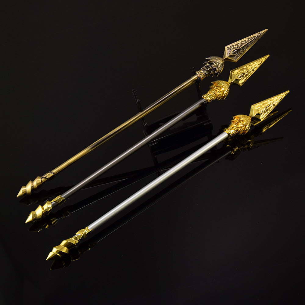 Nakorara 中国大ヒット　中国のアニメ映画「哪吒之魔童閙海」（ナタ2）　30cm　長柄武器　ミニチュア　アクセサリー　キーホルダー　武器ファンム向け　工芸品