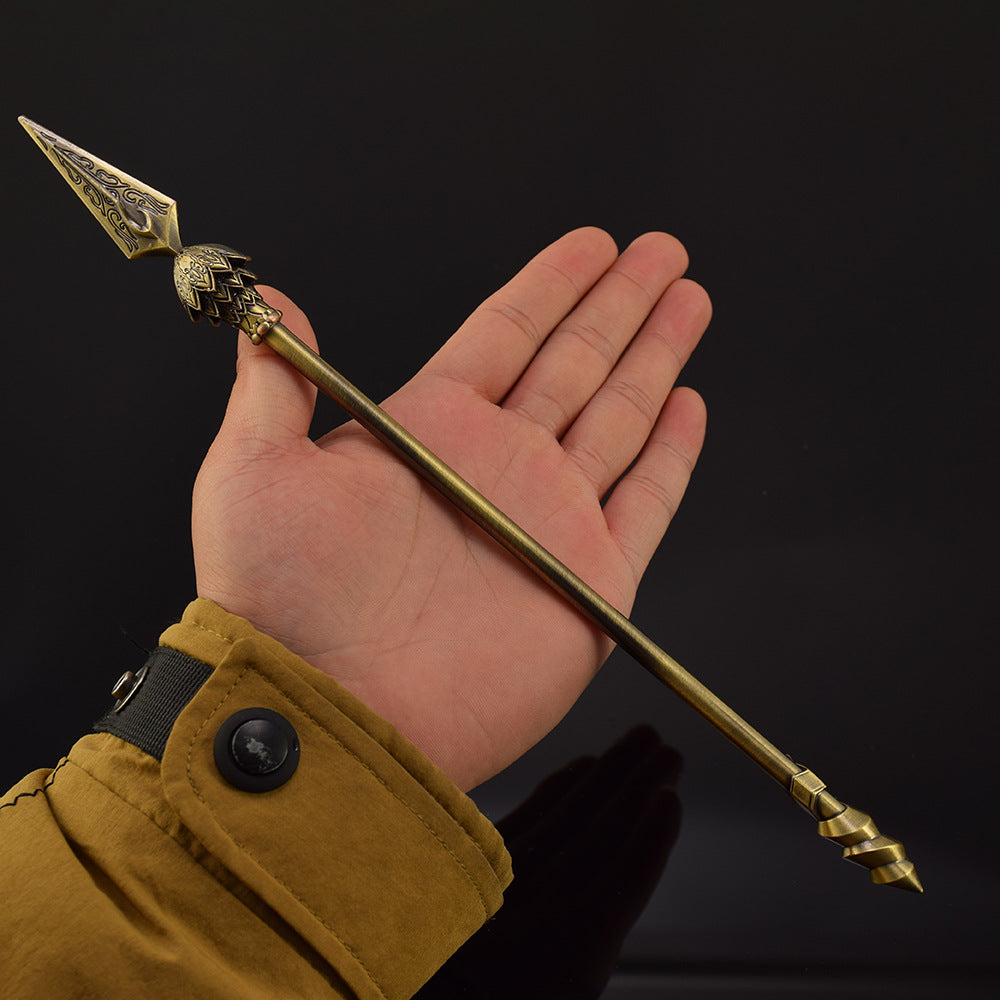 Nakorara 中国大ヒット　中国のアニメ映画「哪吒之魔童閙海」（ナタ2）　30cm　長柄武器　ミニチュア　アクセサリー　キーホルダー　武器ファンム向け　工芸品