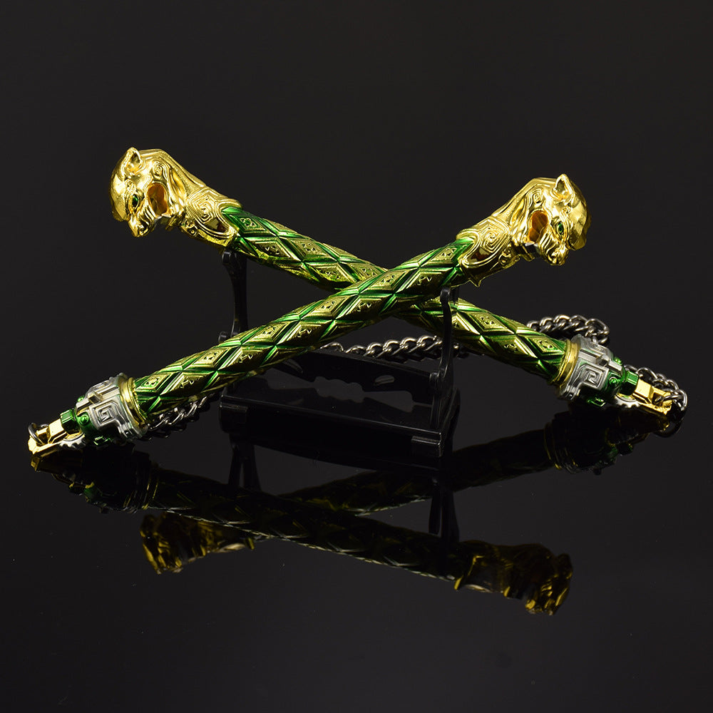 Nakorara NARAKA: BLADEPOINT mini武器　ヌンチャク 60cm　ヌンチャク・三節棍 ダイキャスト製　武器レプリカ　装備品　手遊び　おもちゃ