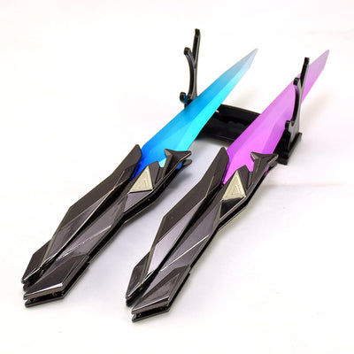 Nakorara ヴァロラント　シンギュラリティー バタフライナイフ　22cm　ミニチュア　工芸品　合金製　VALORANT　武器　ダイキャスト製　アクセサリー