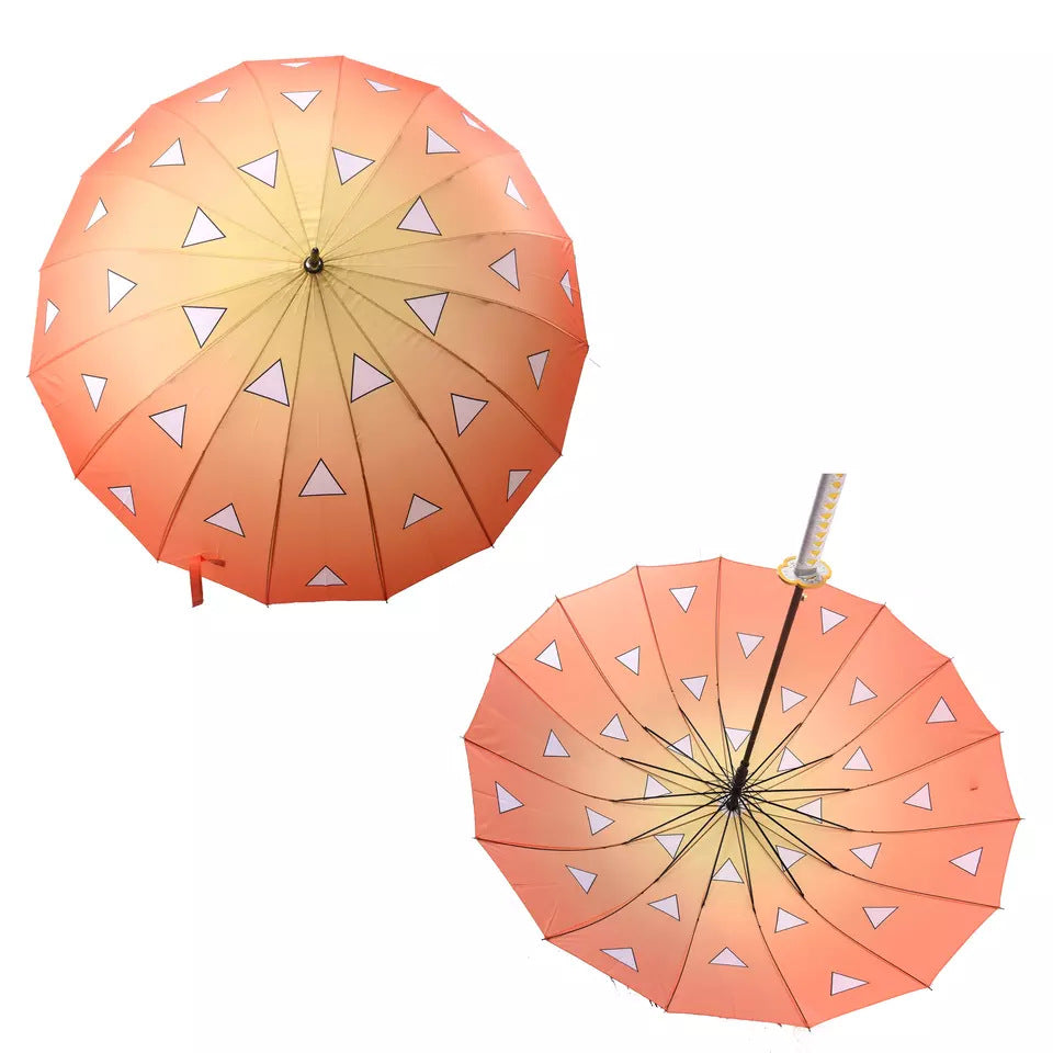 Nakorara　鬼滅の刃 無限城編　 炭治郎　我妻 善逸　Umbrella 　戦国　 カバー付き 冨岡 義勇　杏寿郎　胡蝶 しのぶ　無一郎　傘　長傘　100㎝　コスプレ道具　二次会/周年記念　アクセサリー　