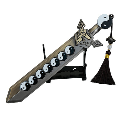 Nakorara 金太極八卦剣　22cm　ミニチュア　武器モデル　 ｜開運,風水,グッズ・玩具,中国,中華街,レトロ,雑貨,ノスタルジック,昭和,シューズ,お土産,ギフト,プレゼント　