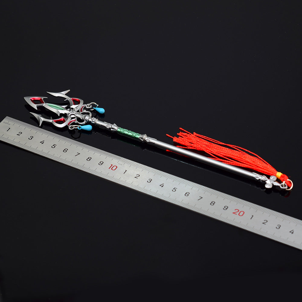 Nakorara　ゼルダの伝説 光鱗の槍 22cm　ミニチュア　ダイキャスト製　豪華　おもちゃ　キーホルダー　フィギュアスケート　武器レプリカ