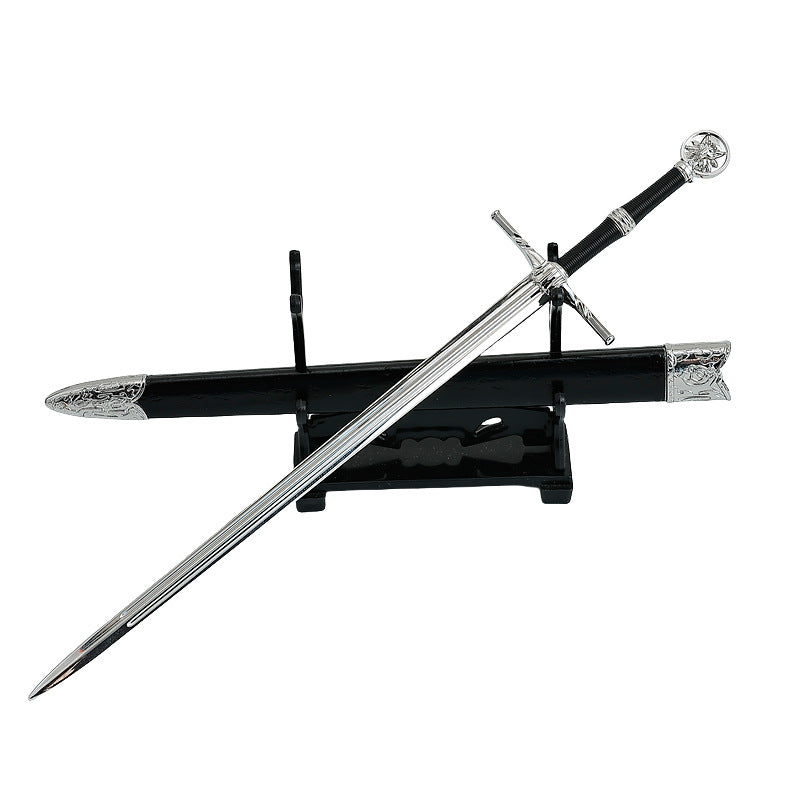 Nakorara ウィッチャー3 ワイルドハント　銀剣　 22cm 　ダイキャスト製　ミニチュア　武器モデル　アクセサリー　萌えグッズ　The Witcher 3: Wild Hunt