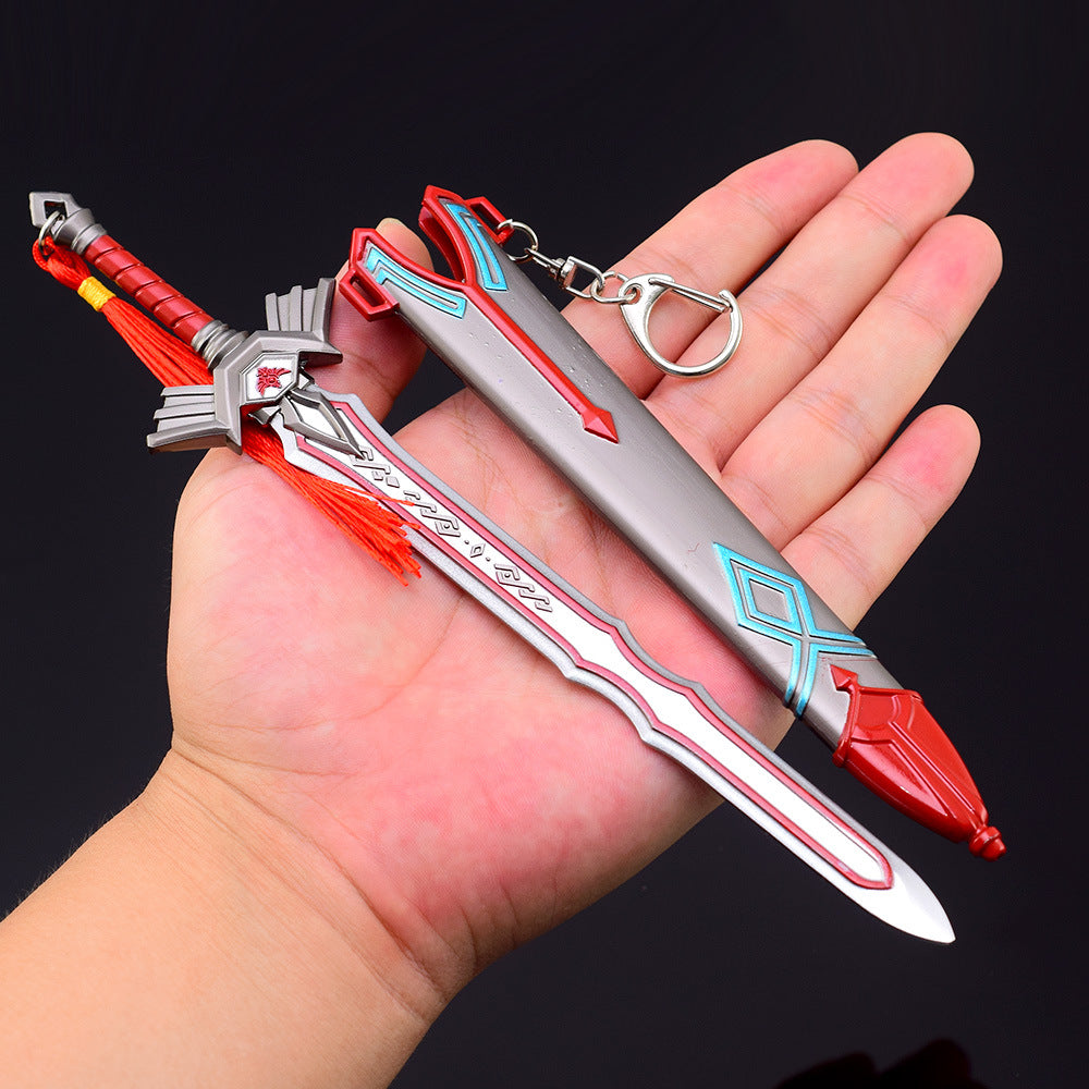 Nakorara ゼルダの伝説 近衛の両手剣 22cm ミニチュア　ブレワイ武器　ダイキャスト製　おもちゃ　武器レプリカ　卓上装備品　イベント　武器モデル　塗装済み可動フィギュア