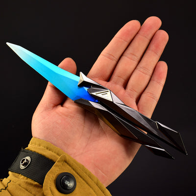 Nakorara ヴァロラント　シンギュラリティー バタフライナイフ　22cm　ミニチュア　工芸品　合金製　VALORANT　武器　ダイキャスト製　アクセサリー