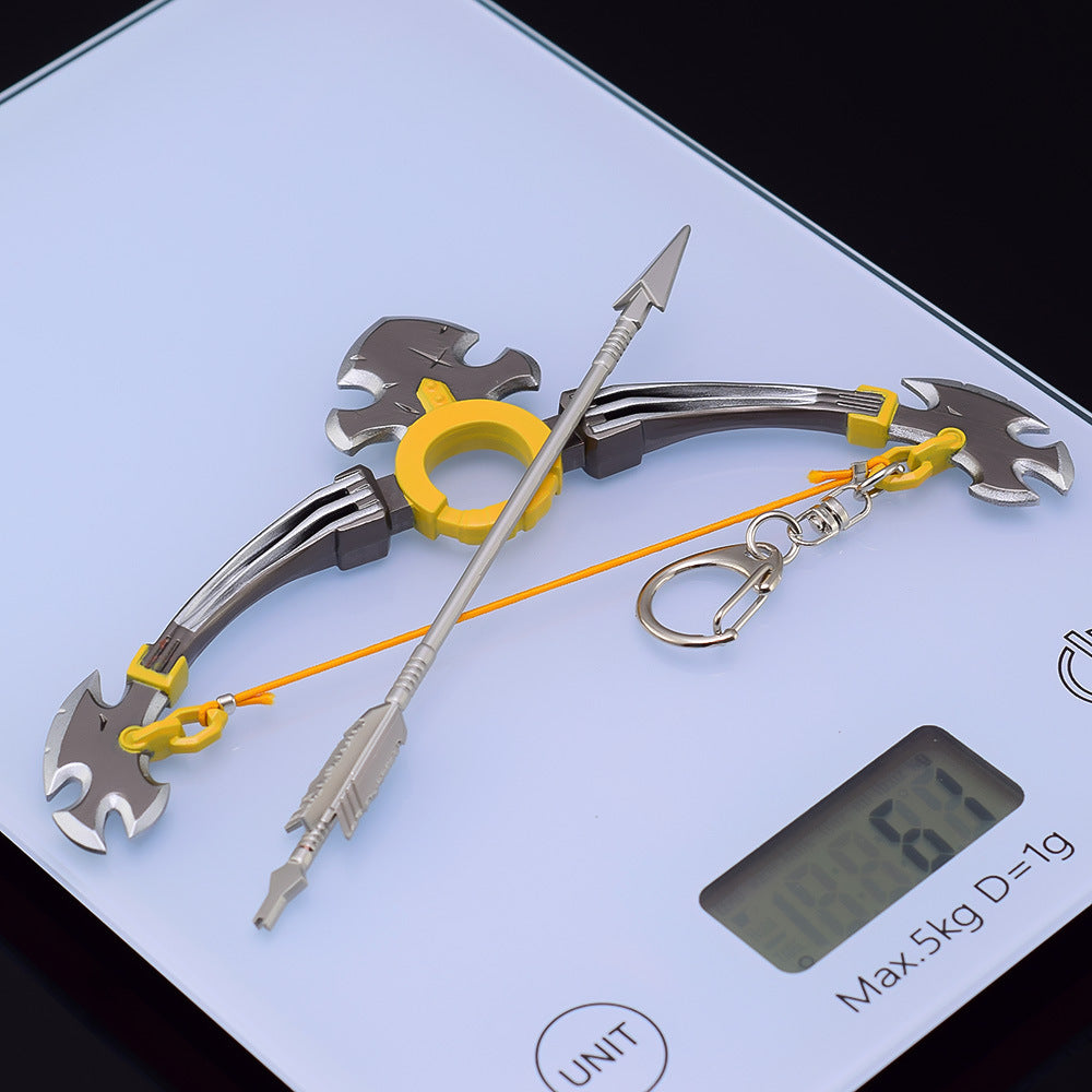 Nakorara　ゼルダの伝説　獣神の弓　15cm　キーホルダー　ブレワイ武器　ダイキャスト製　おもちゃ　武器レプリカ　卓上装備品　イベント　武器モデル　塗装済み可動フィギュア