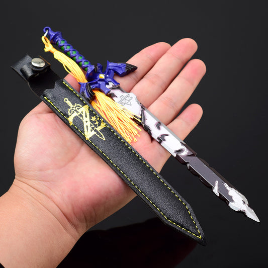 Nakorara　ゼルダの伝説　マスターソード　22cm　人工革鞘付　片手剣　ミニチュア　キーホルダー　レプリカ　おもちゃ　装備品　卓上装備品　武器モデル