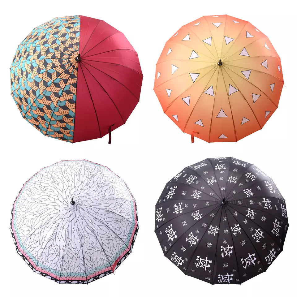 Nakorara　鬼滅の刃 無限城編　 炭治郎　我妻 善逸　Umbrella 　戦国　 カバー付き 冨岡 義勇　杏寿郎　胡蝶 しのぶ　無一郎　傘　長傘　100㎝　コスプレ道具　二次会/周年記念　アクセサリー　