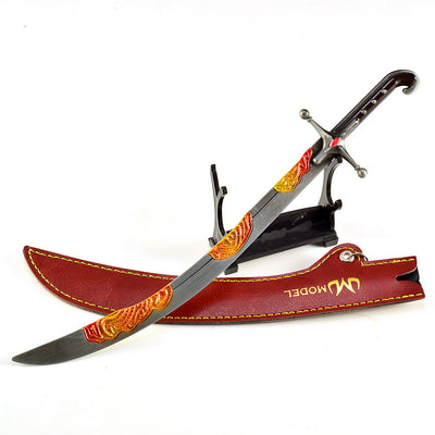 Nakorara　エルデンリング ミニチュア 26cm　モーゴットの呪剣　湾刀　山賊の湾刀　刀　シミター　アクセサリー　武器モデル　ダイキャスト製　萌えグッズ