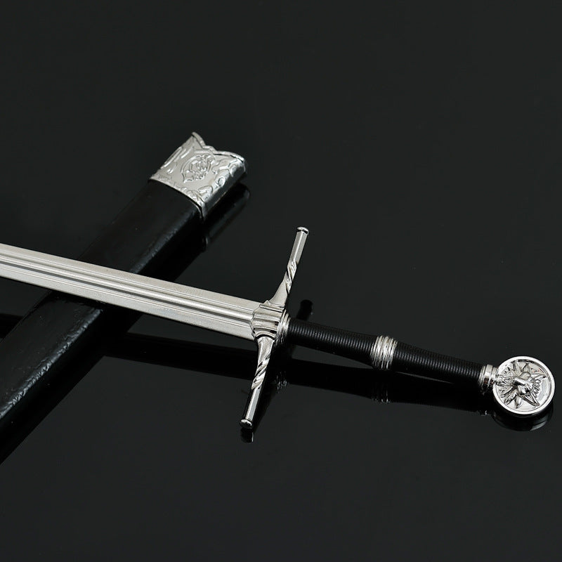 Nakorara ウィッチャー3 ワイルドハント　銀剣　 22cm 　ダイキャスト製　ミニチュア　武器モデル　アクセサリー　萌えグッズ　The Witcher 3: Wild Hunt