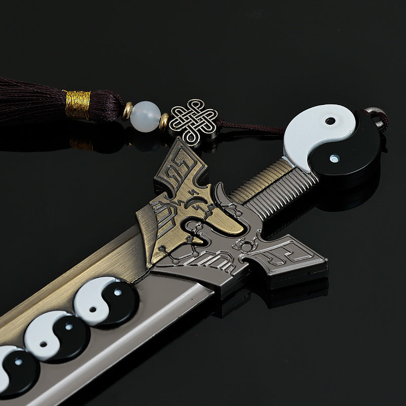 Nakorara 金太極八卦剣　22cm　ミニチュア　武器モデル　 ｜開運,風水,グッズ・玩具,中国,中華街,レトロ,雑貨,ノスタルジック,昭和,シューズ,お土産,ギフト,プレゼント　