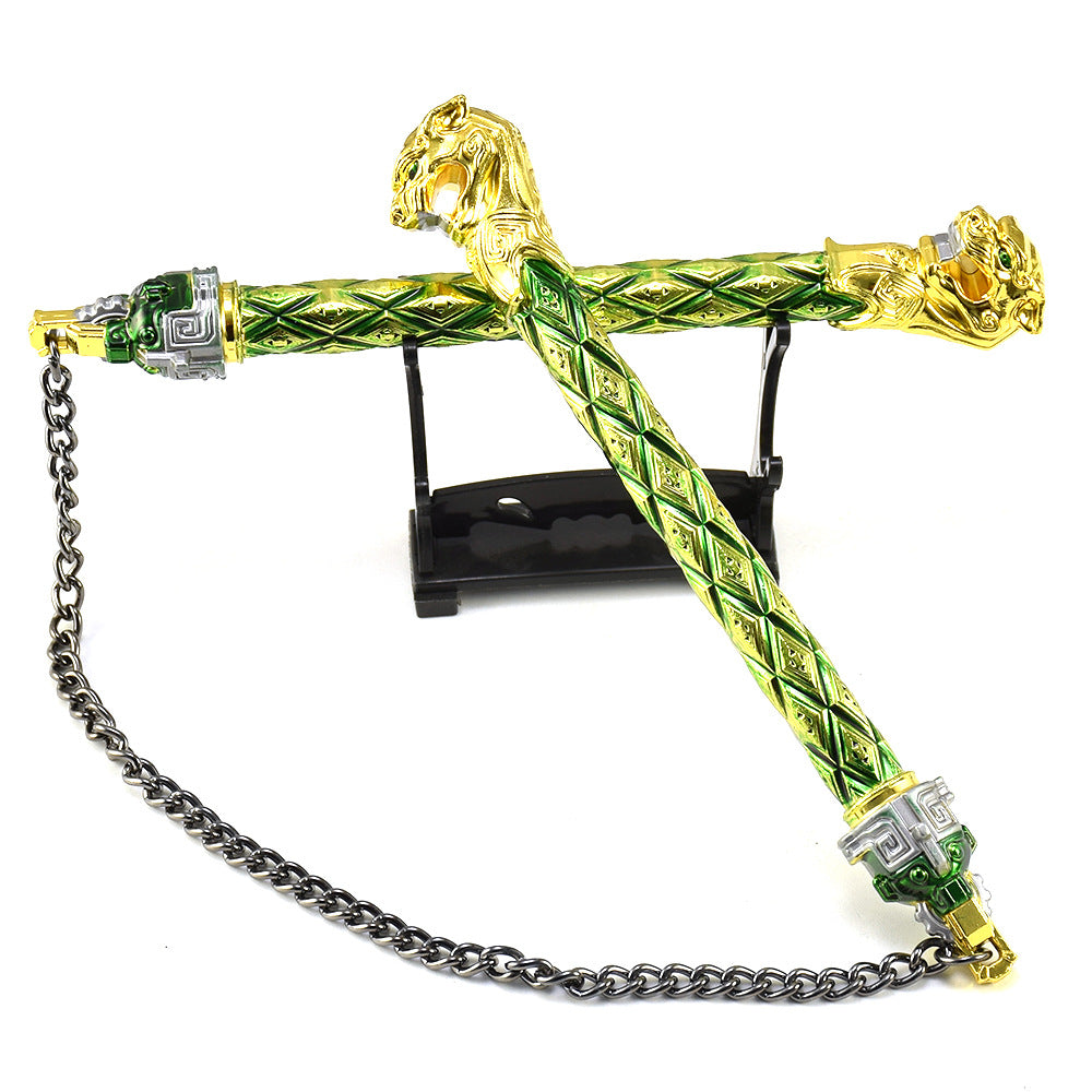 Nakorara NARAKA: BLADEPOINT mini武器　ヌンチャク 60cm　ヌンチャク・三節棍 ダイキャスト製　武器レプリカ　装備品　手遊び　おもちゃ