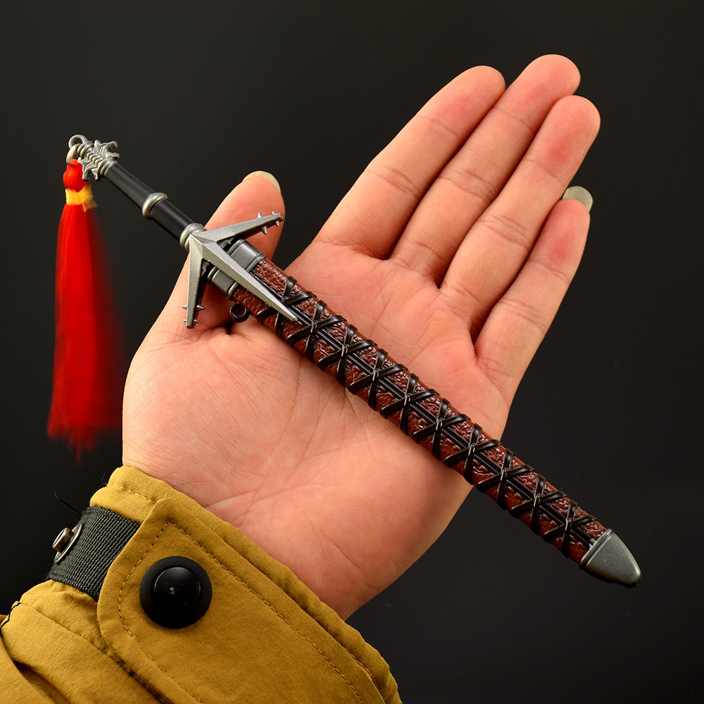 Nakorara　ウィッチャー3　22cm　アロンダイトの剣　ダイキャスト製　銀の剣　最高の剣　ウィッチャーの銀の剣　ミニチュア　武器モデル　アクセサリー　装備品