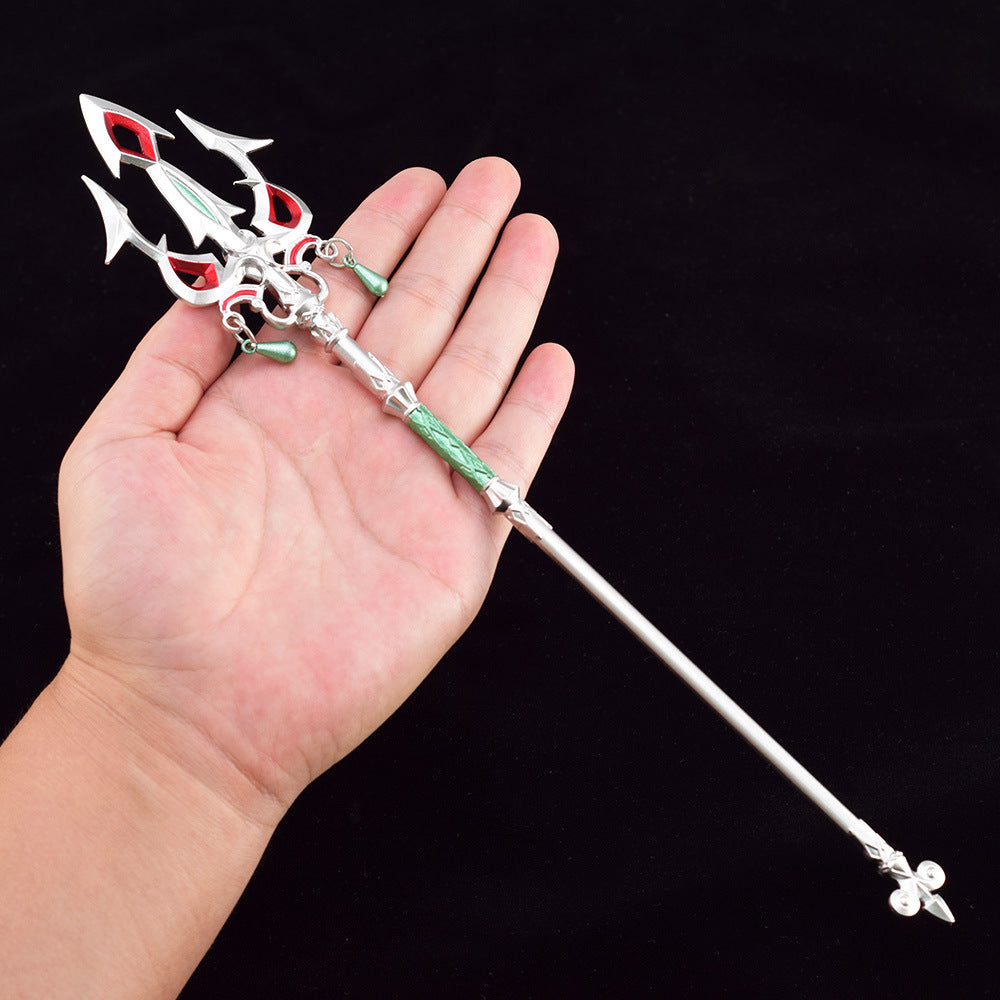 Nakorara　ゼルダの伝説　光鱗の槍　22cm　30cm　ブレワイ武器　ダイキャスト製　おもちゃ　武器レプリカ　卓上装備品　イベント　武器モデル　塗装済み可動フィギュア