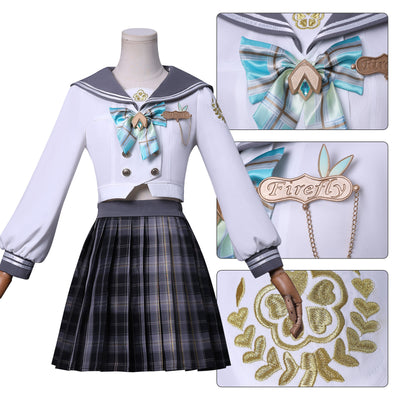 Nakorara 崩壊スターレイル　ホタル　JK服　セーラー服　刺繡ロゴ　夏　春の贈り物　スターレイル　コスチューム　コスプレ衣装