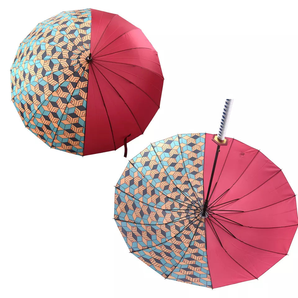 Nakorara　鬼滅の刃 無限城編　 炭治郎　我妻 善逸　Umbrella 　戦国　 カバー付き 冨岡 義勇　杏寿郎　胡蝶 しのぶ　無一郎　傘　長傘　100㎝　コスプレ道具　二次会/周年記念　アクセサリー　