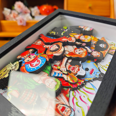 Nakorara ワンピース　ルフィ　ロロノア・ゾロ3Dぷズル　ONE PIECE　14.5*19.5cm 海賊王　アクセサリー　おもちゃ　アニメ立体画　掛け軸 フィギュア　プレゼント　デザイン　お部屋の飾りやプレゼントにも