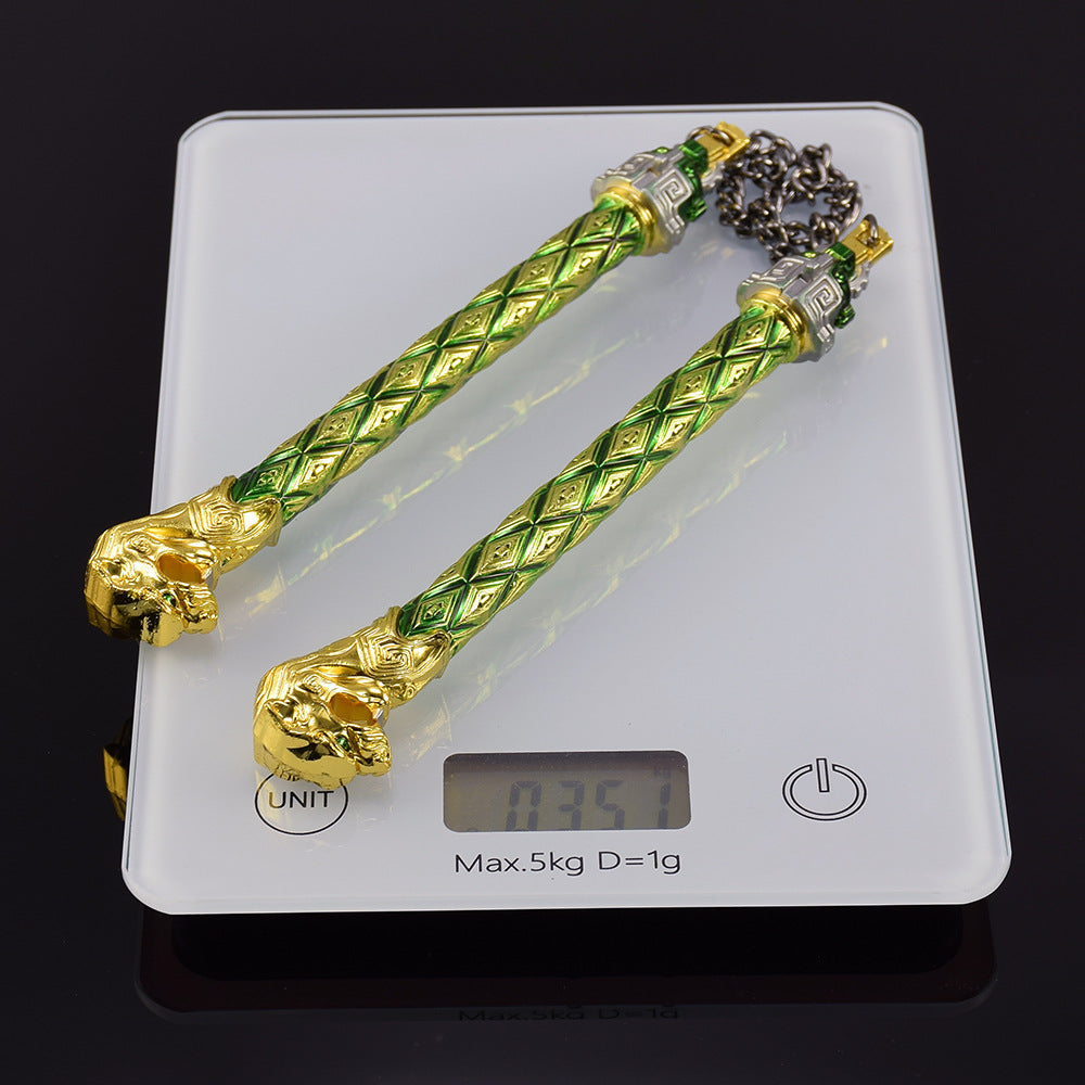 Nakorara NARAKA: BLADEPOINT mini武器　ヌンチャク 60cm　ヌンチャク・三節棍 ダイキャスト製　武器レプリカ　装備品　手遊び　おもちゃ