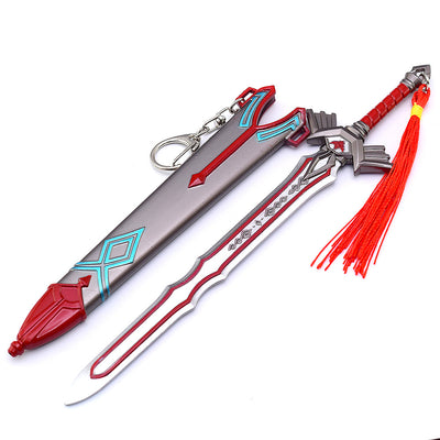 Nakorara ゼルダの伝説 近衛の両手剣 22cm ミニチュア　ブレワイ武器　ダイキャスト製　おもちゃ　武器レプリカ　卓上装備品　イベント　武器モデル　塗装済み可動フィギュア