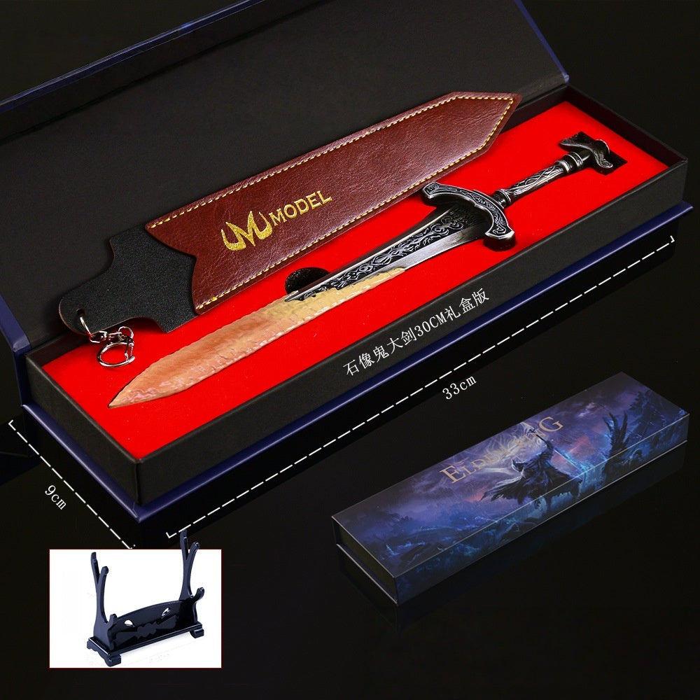 Nakorara エルデンリング ガーゴイルの黒剣 30㎝ 227g 箱付き