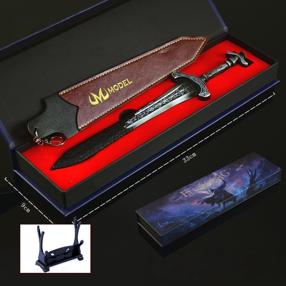 Nakorara　エルデンリング　ガーゴイルの黒剣 30㎝　227g　箱付き　ガーゴイルの大剣　ミニチュア　ミニ武器　工芸品　ダイキャスト製　萌えグッズ　武器モデル　アクセサリー　卓上装備品