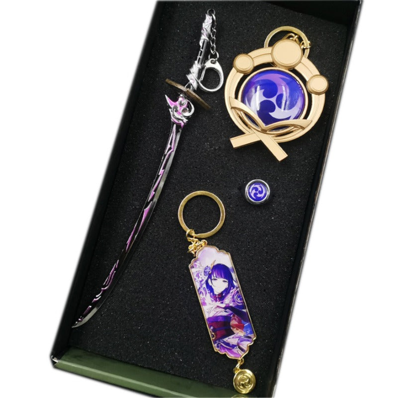 Nakorara 原神（げんしん） アンバー ミニチュア　ミニ武器 装備品 合金 武器模型 DIY ミニチュア おもちゃ 塗装済み完成品 日本剣 武将 インテリア装備品 ゲームアクセサリー