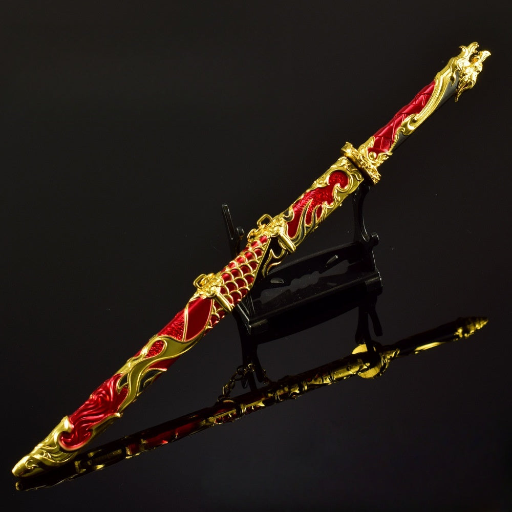 Nakorara　ナラカ：ブレードポイント　ダイキャスト製　万鈞　剣　武者　太玄の刃　サムライ刀　30㎝　武器モデル　NARAKA: BLADEPOINT  　ミニチュア　武器レプリカ　30㎝　装備品　フィギュア　