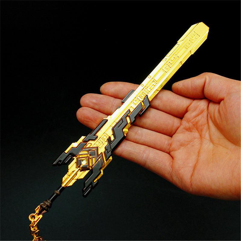 Nakorara　原神　無工の剣 21cm ミニチュア　武器モデル　ダイキャスト製　装備品　アクセサリー　武器ファン向け　おもちゃ　レプリカ