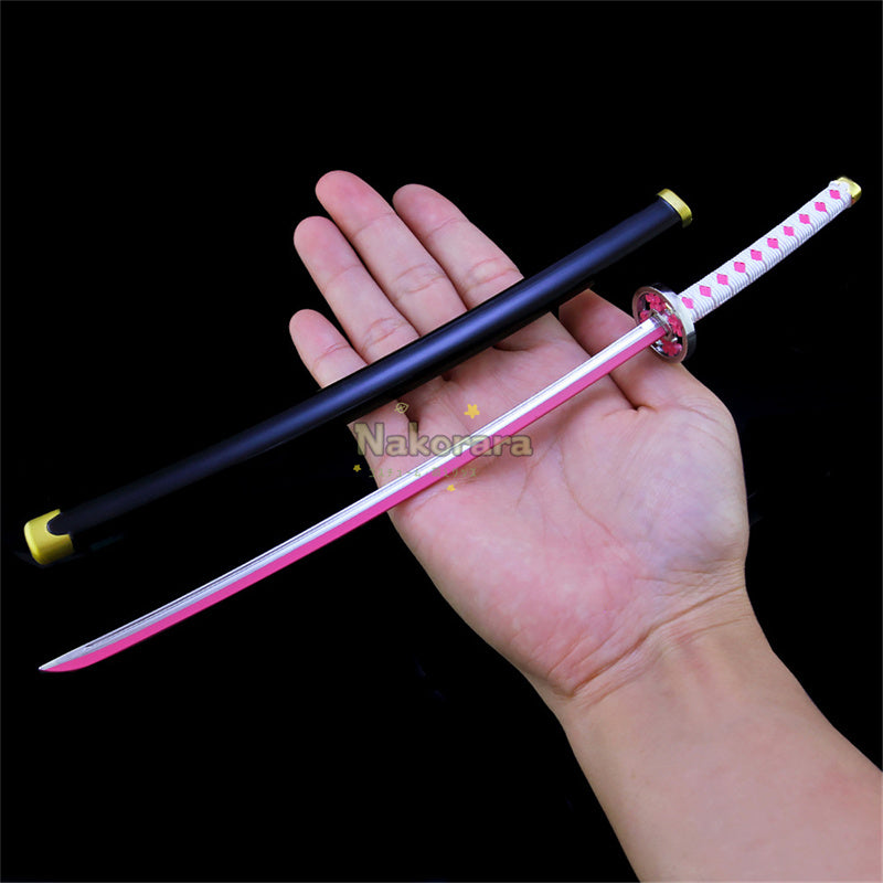 Nakorara　ミニチュア　鬼滅の刃　炭治郎　ヒノカミ神楽　ダイキャスト製　26cm　ミニ日輪刀　合金製　コスプレ　道具　飾り　キーホルダー　プレゼント　刀剣　ハロウィン　おもちゃ